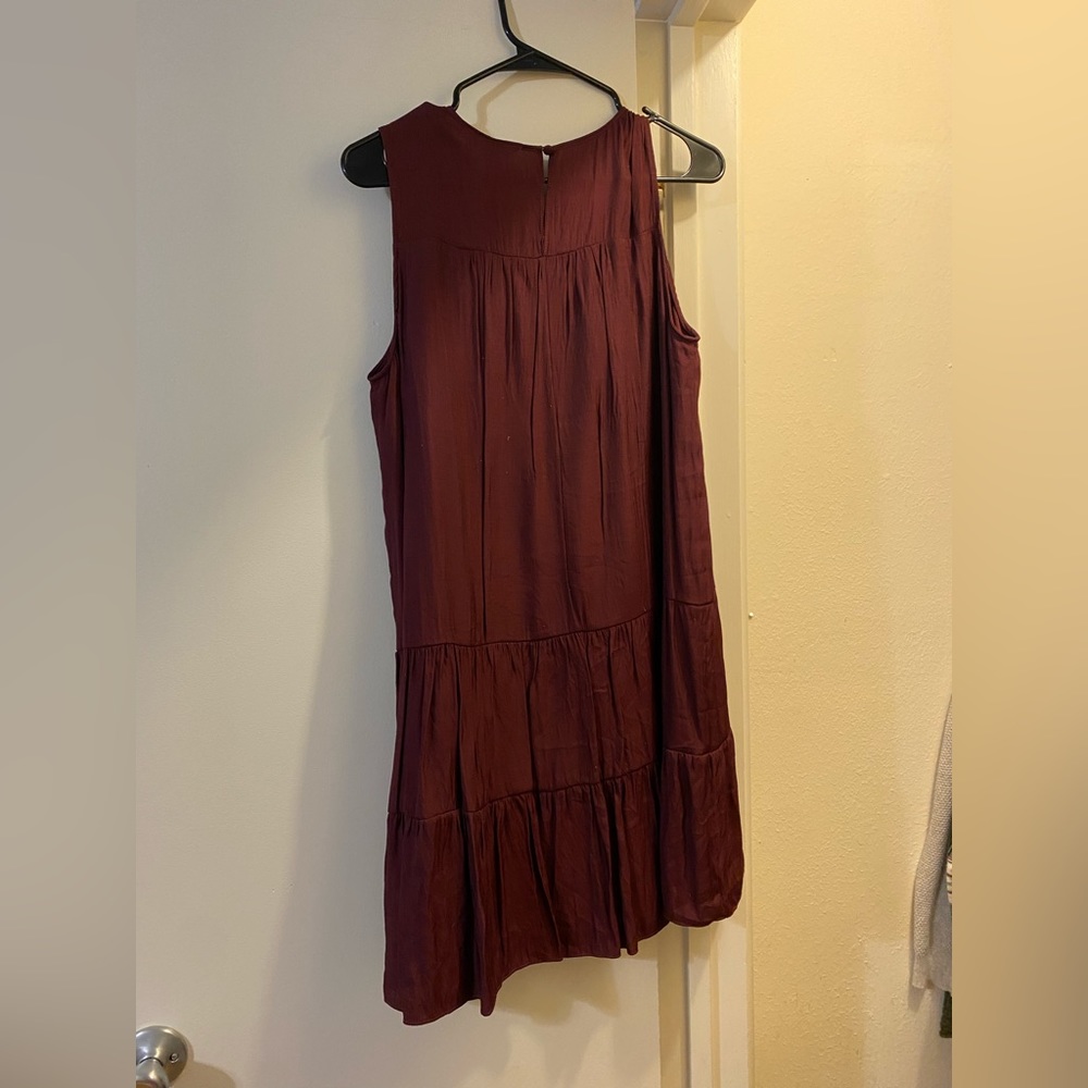Burgundy Flowy Dress
